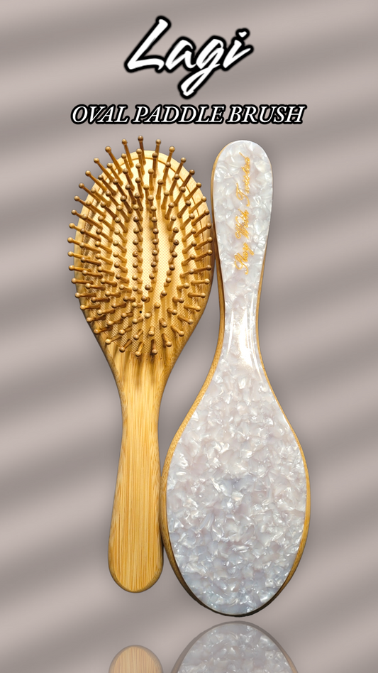 Lagi Oval Paddle Brush | Acetate Bamboo Brush