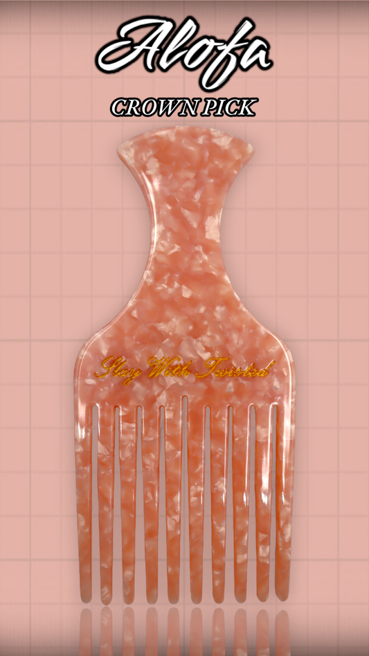 Alofa Crown Pick | Acetate Hair Comb Pick