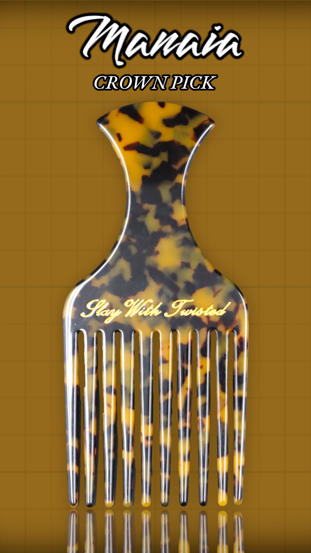 Manaia Crown Pick | Acetate Hair Comb Pick