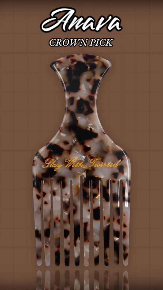 Anava Crown Pick | Acetate Hair Comb Pick