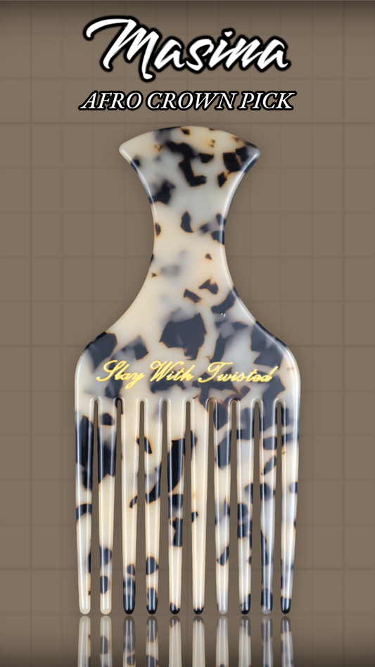 Masina Crown Pick | Acetate Hair Comb Pick