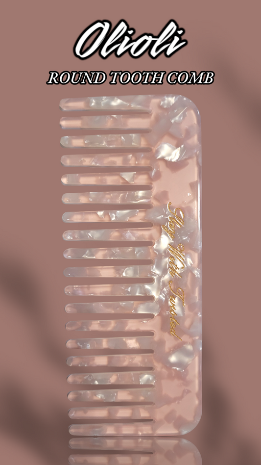 Olioli Round Tooth Comb | Acetate Comb