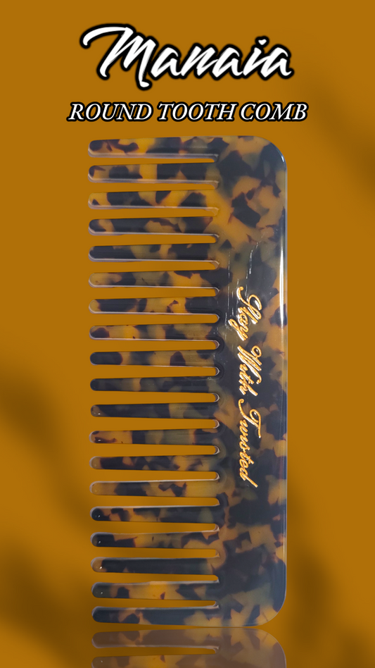 Manaia Round Tooth Comb | Acetate Comb