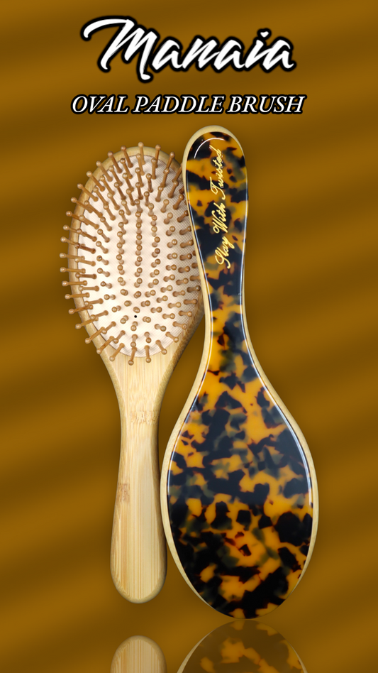 Manaia Oval Paddle Brush | Acetate Bamboo Brush