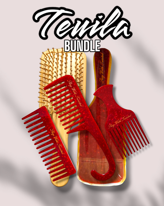 Teuila Bundle | Bamboo Brush | Acetate Combs