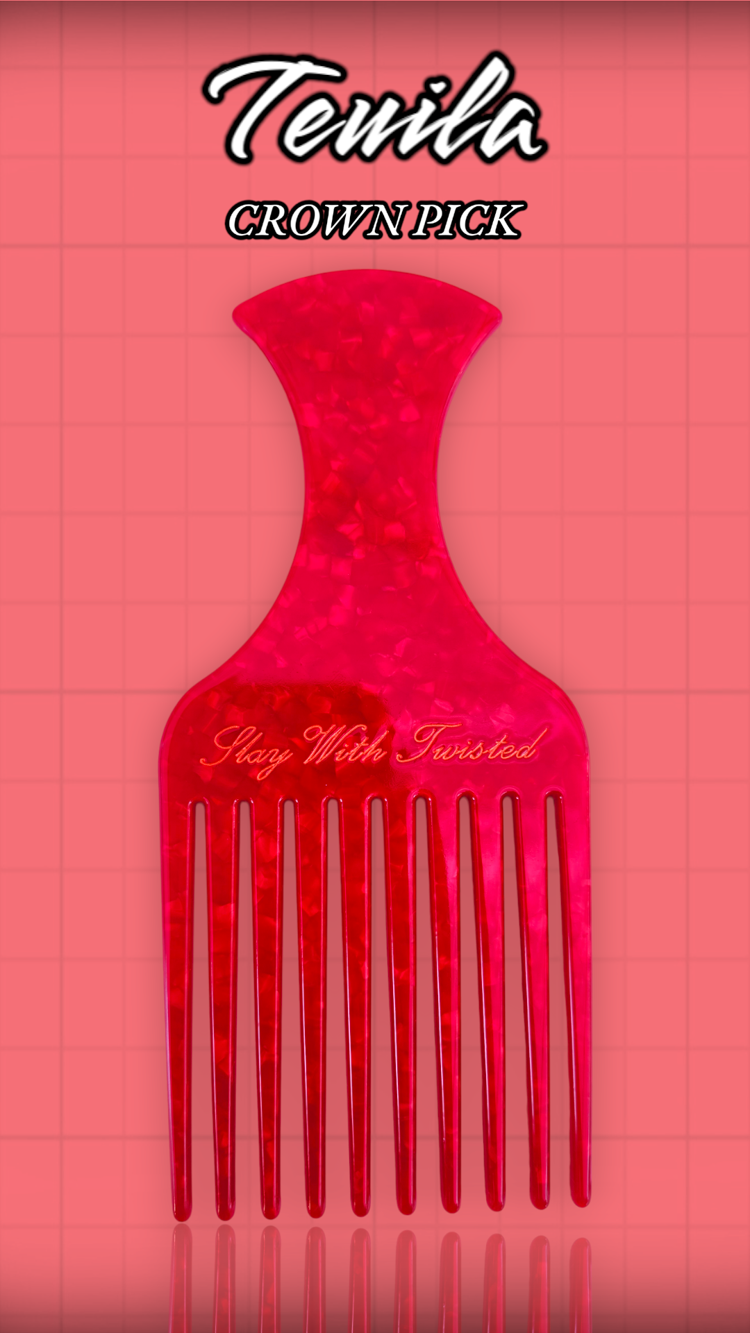 Teuila Crown Pick | Acetate Hair Comb Pick
